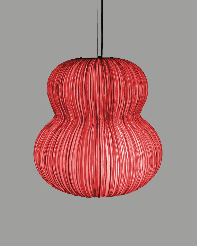 Oji Silk Pendant Light in Flame Silk