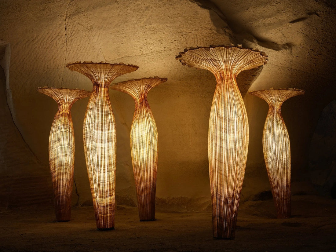 Limited-Edition Morning Glory Floor Lamp - Aqua Creations Studio