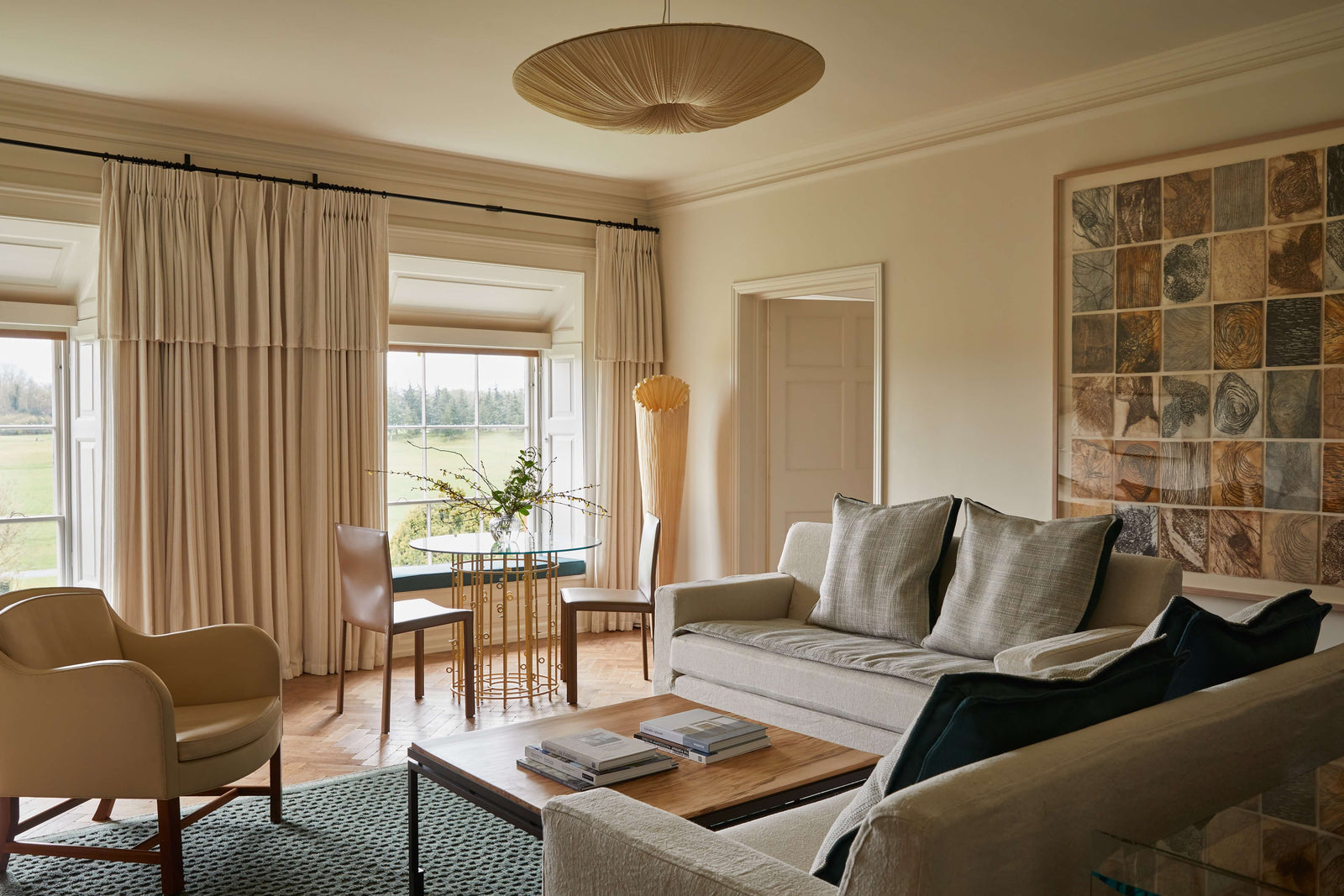 Horn Floor Lamp at the Victoria Suite, Grove Hotel, UK