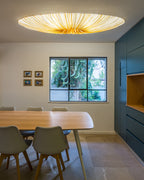 Liana Wall & Ceiling Light hand-dyed silk wall and ceiling light Aqua Creations