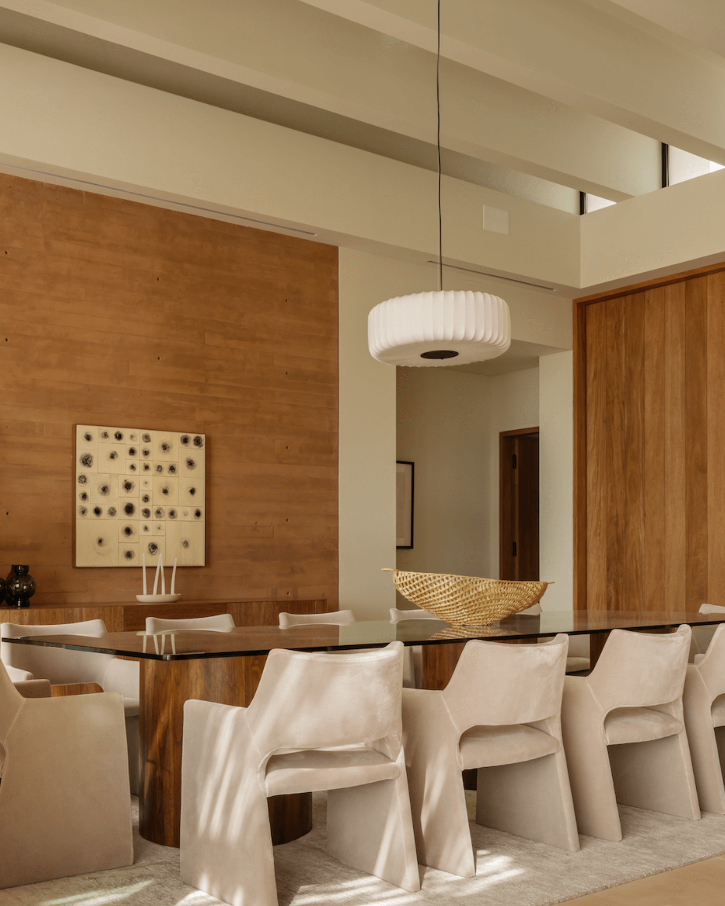 M Pendant Light by Aqua Creations Luminary Design Studio. Pictured in a private villa at Costas Palmas - Los Cabos, Mexico. Interiors by Abby Kuskin. Photo by Elizabeth Nielsen.