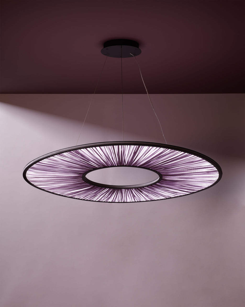 Manhattan Pendant Light Large (47"/ 120 cm) hand-dyed silk pendant light Aqua Creations
