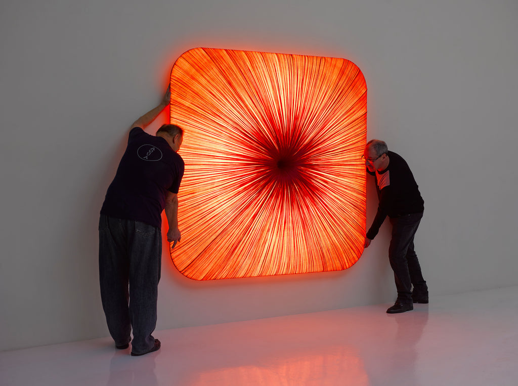 Nara Wall & Ceiling Light hand-dyed silk wall and ceiling light Aqua Creations