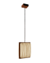 Simon Says Yes Pendant Light in Cream hand-dyed silk and hardwood, handmade pendant light, Aqua Creations