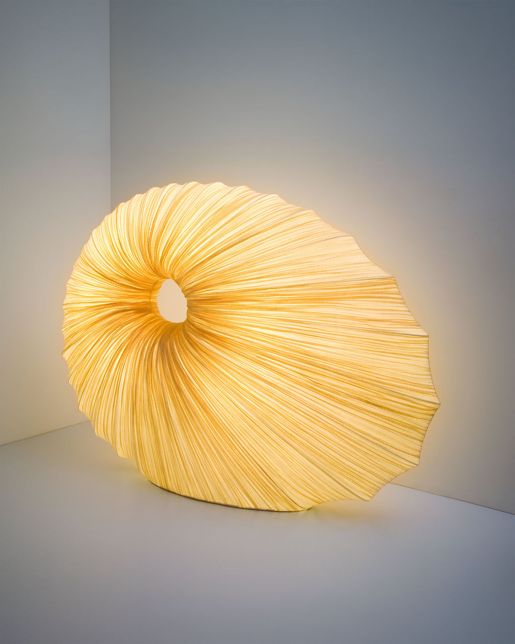 Sikus Floor Lamp hand-dyed silk floor lamp Aqua Creations