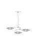 Stand By mobile light dimensions drawing, a three-shade silk pendant light on a balanced arm, Aqua Creations