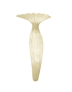 Evening Glory in Cream silk, shaped like a cocoon lamp opening into a hand-pleated flare, Aqua Creations