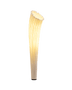 Horn floor lamp glowing in Gold silk, one of Aqua Creations designer floor lamps for living room settings