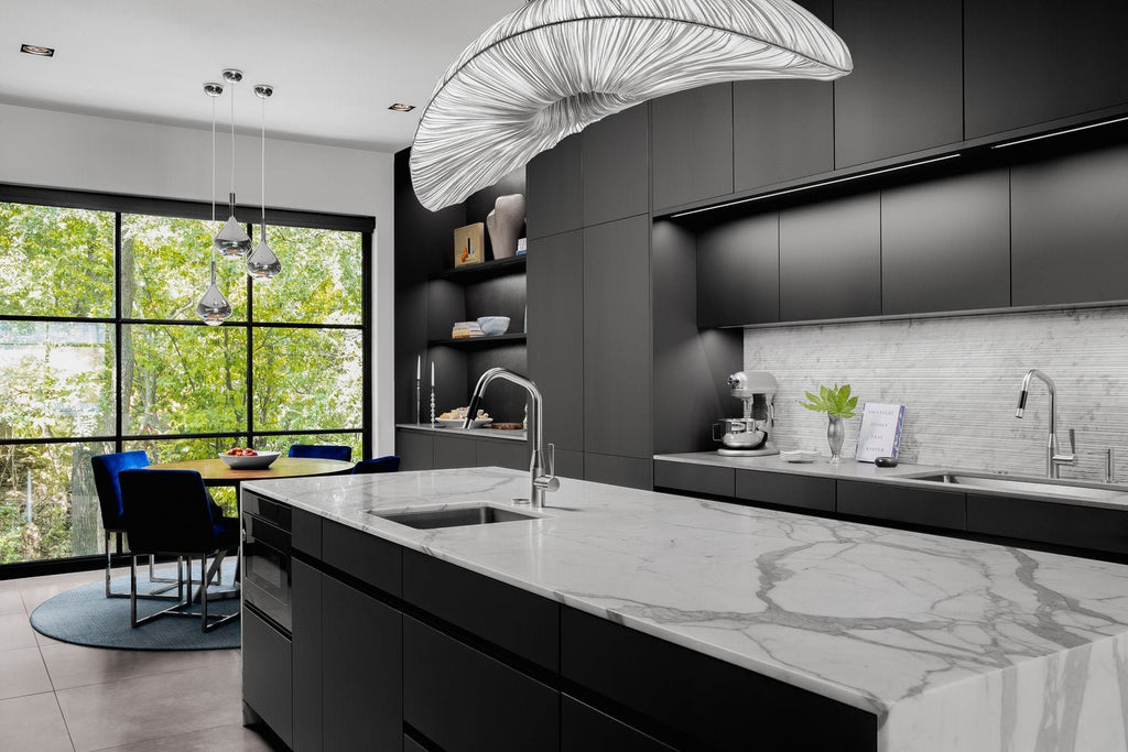 Liana S. Pendant Light by Aqua Creations. Featured in this Austin contemporary home by Kasey McCarty Design. Photo by: Brian Cole.