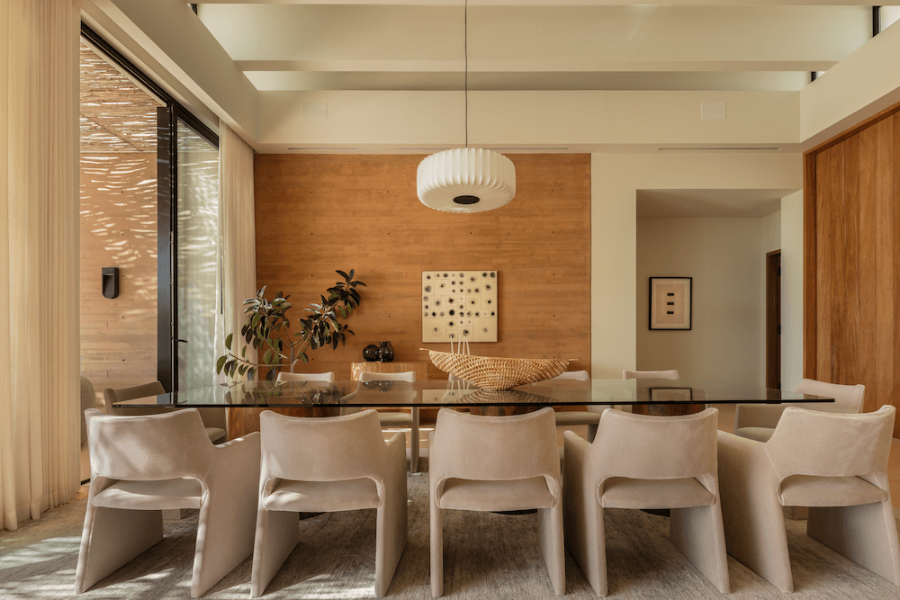 M Pendant Light by Aqua Creations Luminary Design Studio. Pictured in a private villa at Costas Palmas - Los Cabos, Mexico. Interiors by Abby Kuskin. Photo by Elizabeth Nielsen.