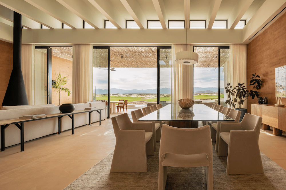 M Pendant Light by Aqua Creations Luminary Design Studio. Pictured in a private villa at Costas Palmas - Los Cabos, Mexico. Interiors by Abby Kuskin. Photo by Elizabeth Nielsen.