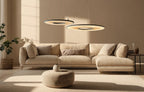 Manhattan Pendant Light 47"/ 120 cm - Large & Manhattan Pendant Light 35"/ 90 cm - Medium with Gold Silk color