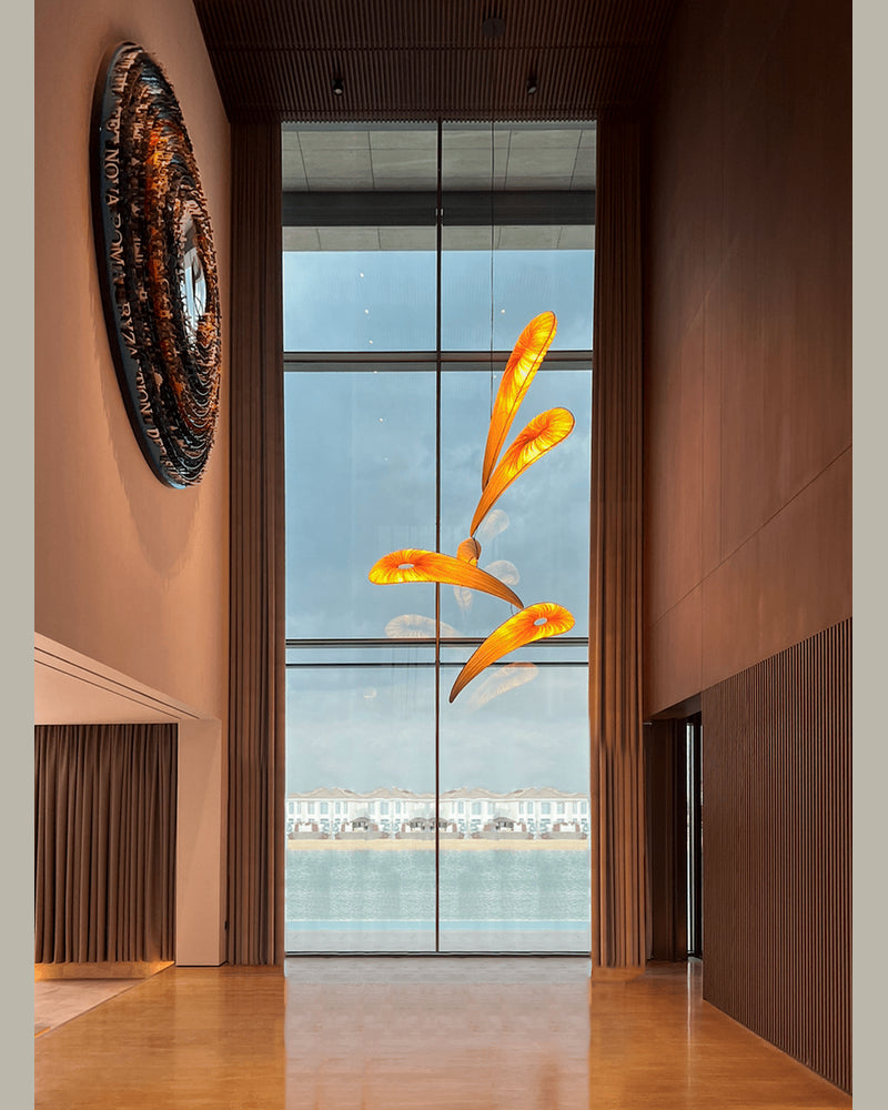 Nana by Aqua Creations Luminary Design Studio featured in the Dubai Villa by Emre Arolat Architecture. Photo Credit: Framed Allure, Courtesy of Alpago Properties (alpagoproperties.com)