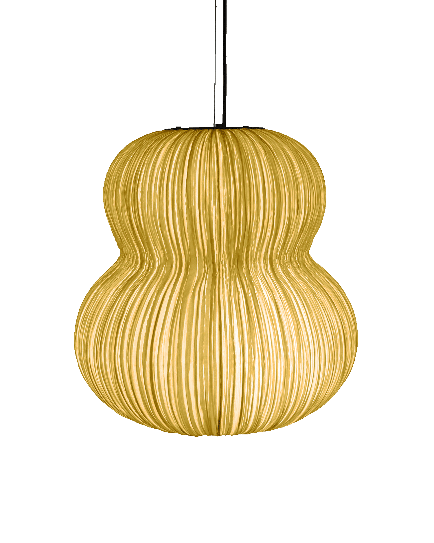 Oji Silk Pendant Light in Curry Silk