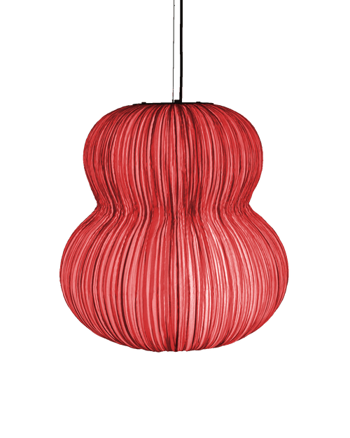 Oji Silk Pendant Light in Flame Silk