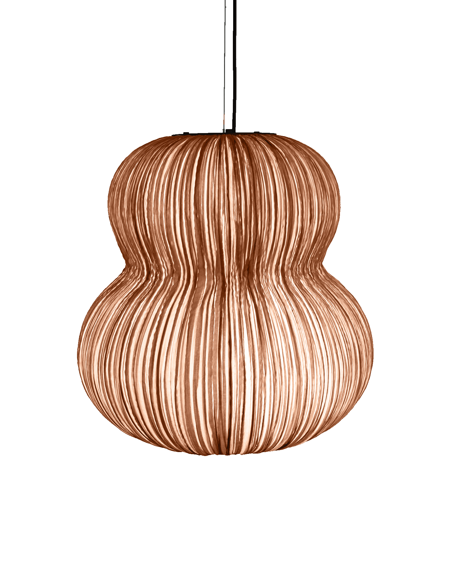 Oji Silk Pendant Light in Redwood Silk