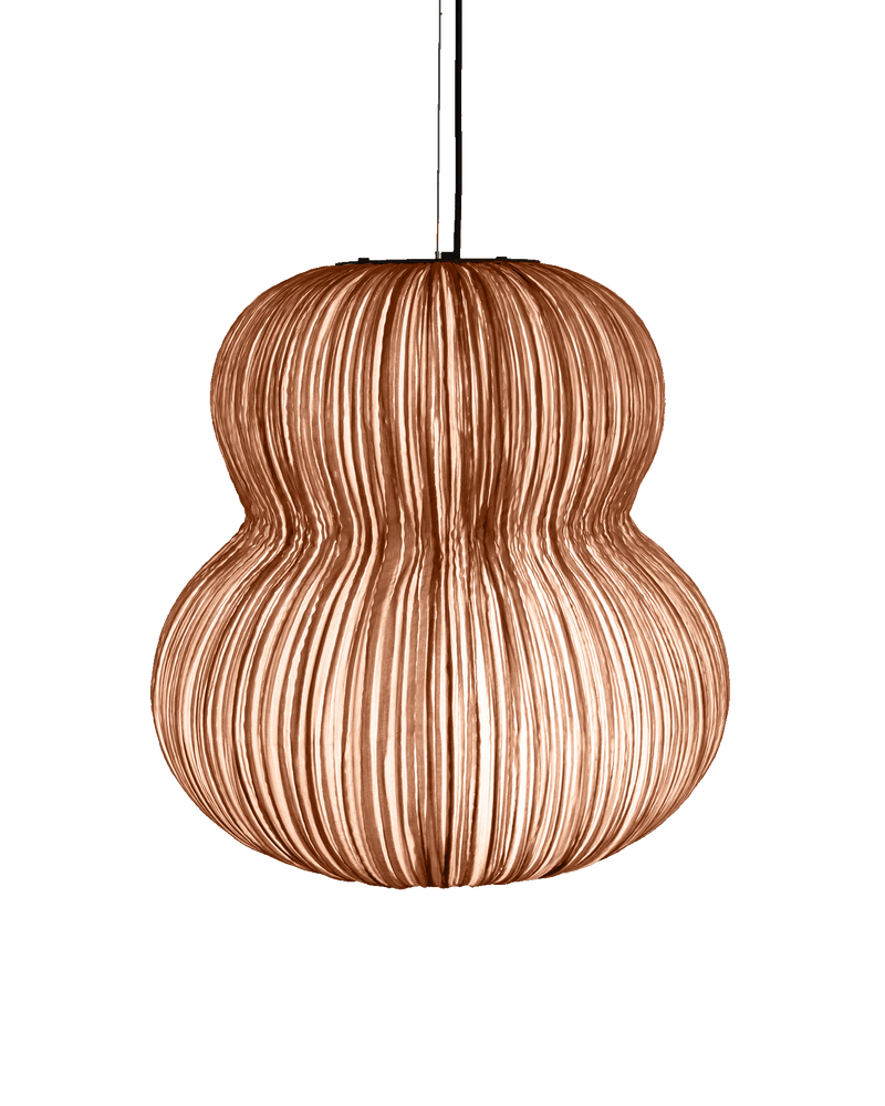 Oji Silk Pendant Light in Redwood Silk