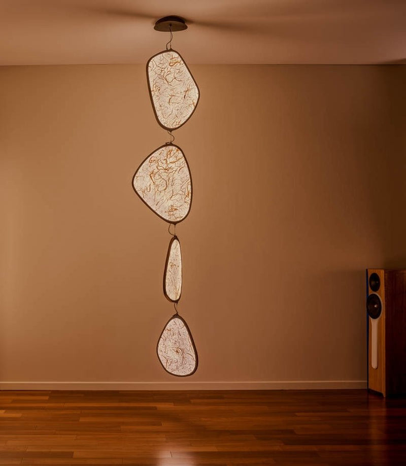 Raw Mobile Hanging Lights by Aqua Creations Luminary Design Studio