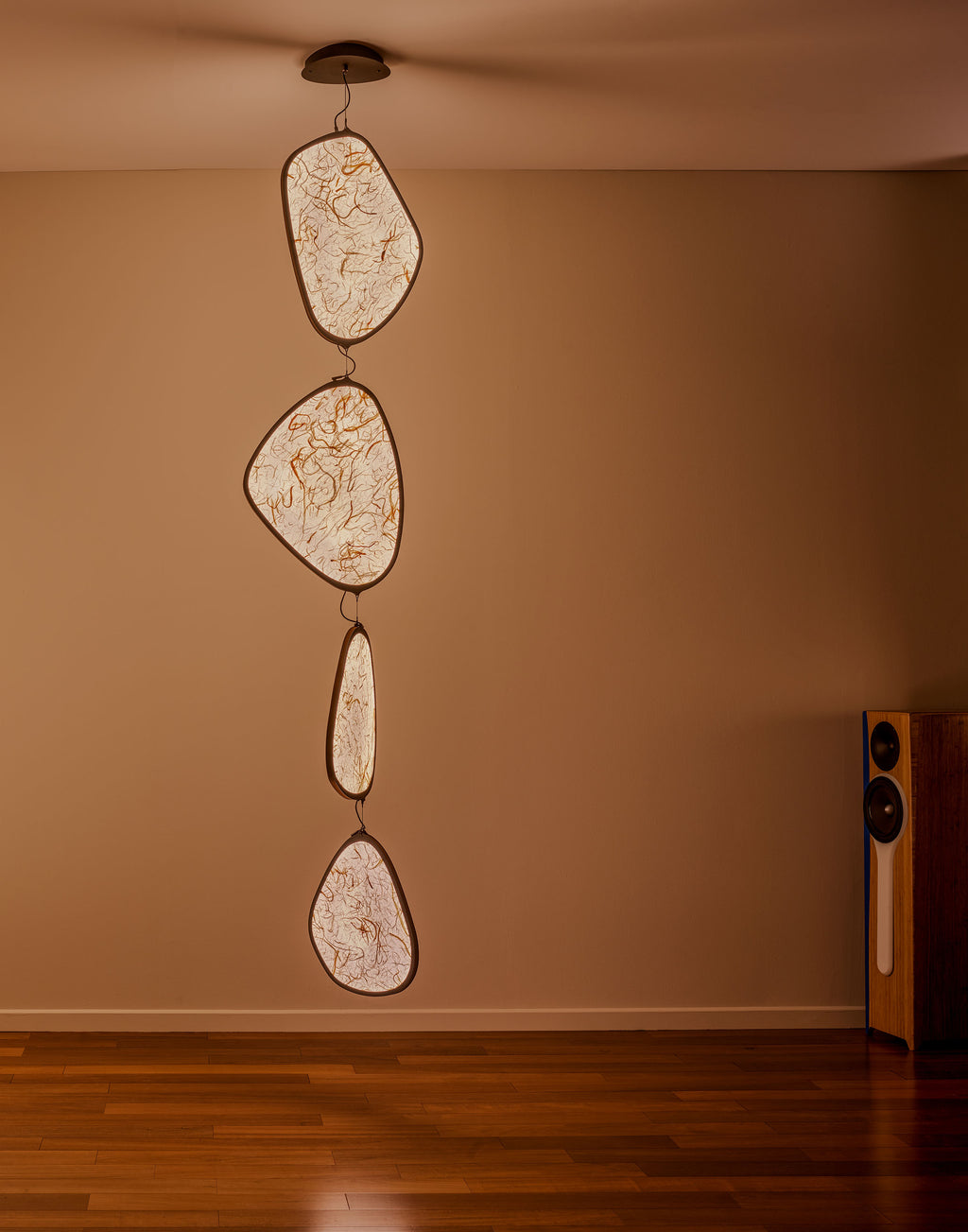 Raw Mobile Hanging Lights by Aqua Creations Luminary Design Studio