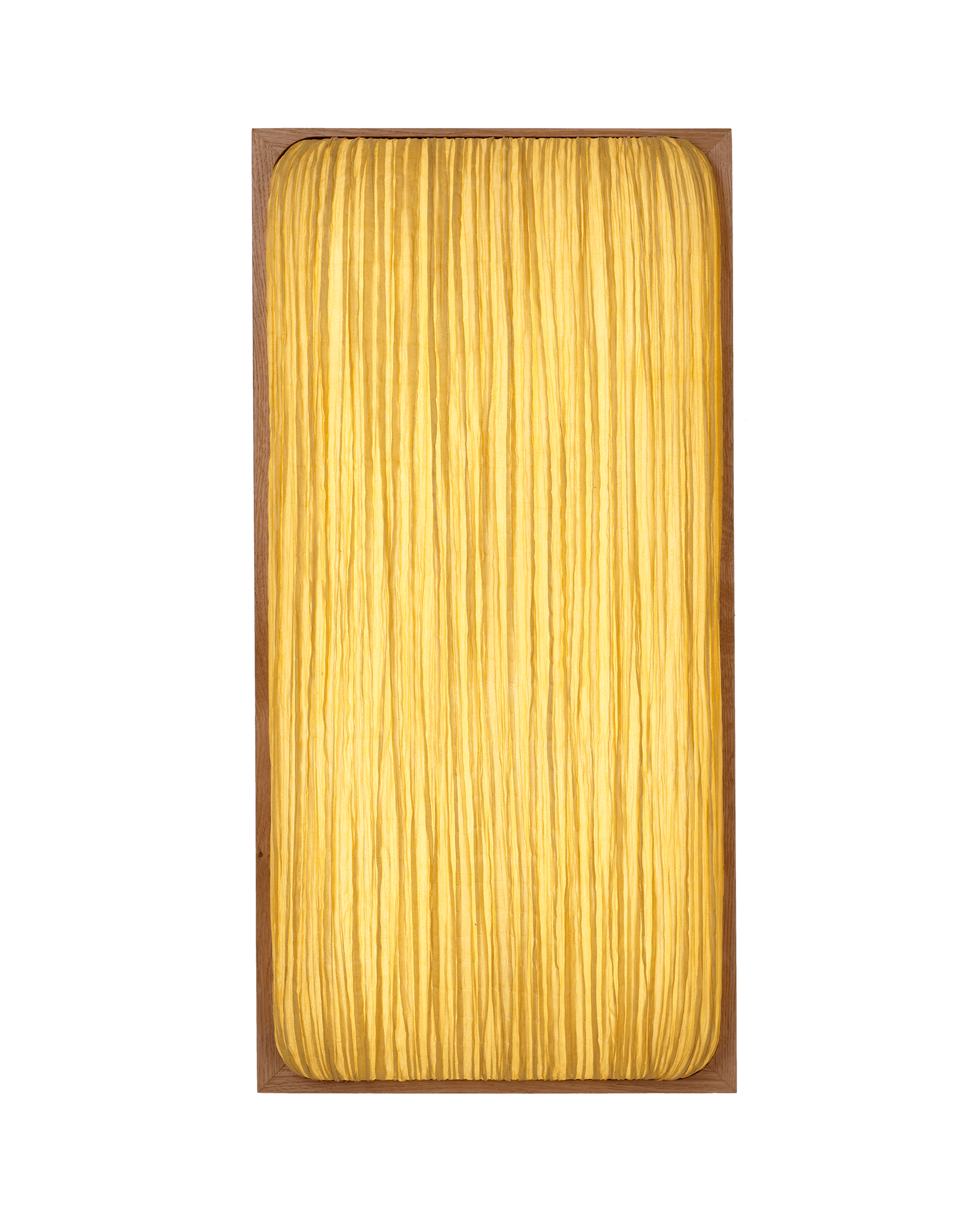 Simon Says Maybe Wall & Ceiling Light in Curry silk color & Oak wooden Frame