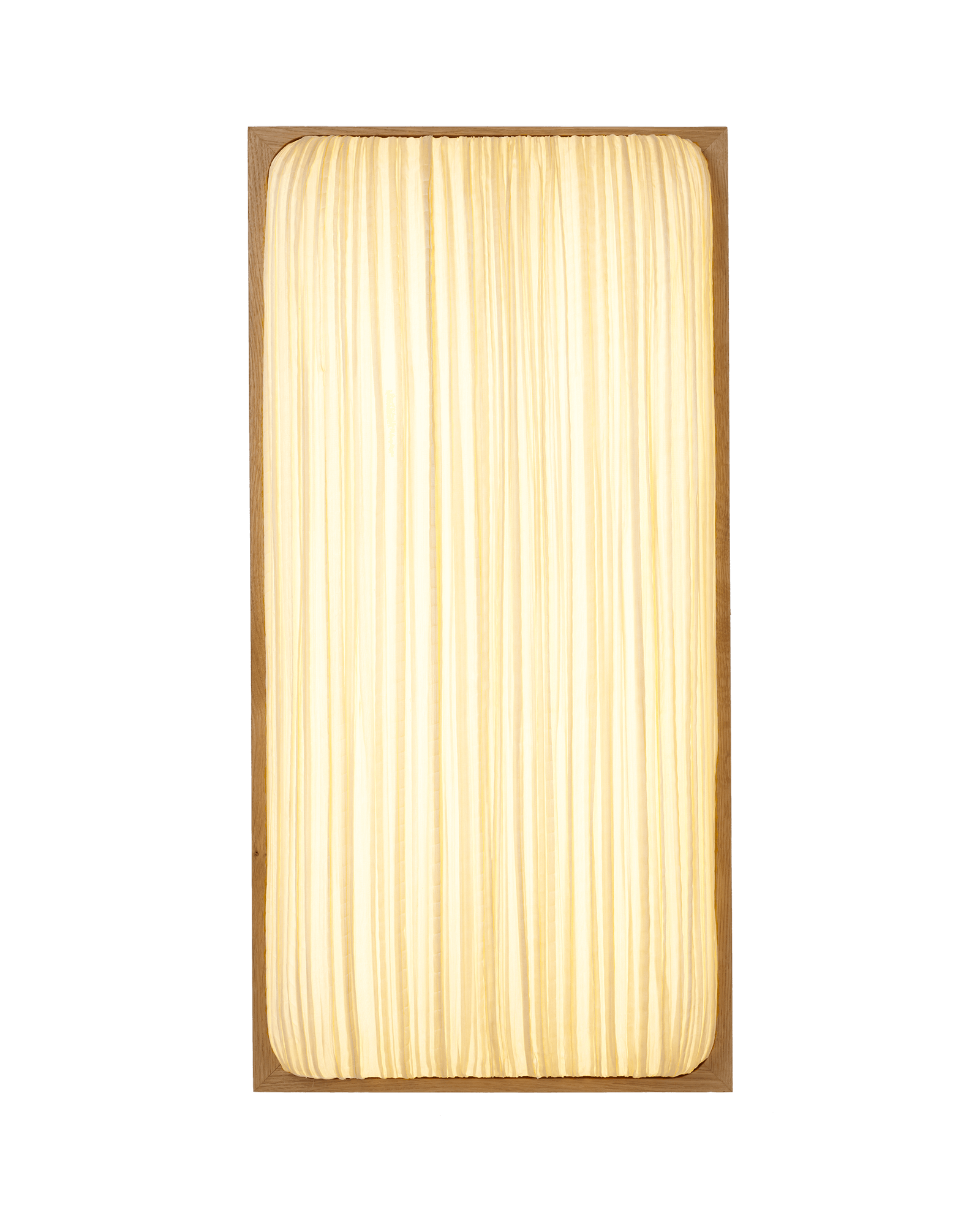 Simon Says Maybe Wall & Ceiling Light in Gold silk color & Oak wooden Frame