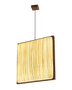 Simon Says No Pendant Light in Gold hand-dyed silk, sculptural silk pendant light, Aqua Creations