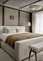 Stand By Pendant Light 24" / 60 cm by Aqua Creations. Featured in this Chicago pied-à-terre designed by Clair van der Swan. Photo by: Tony Soluri, via Modern Luxury. 