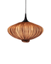 Suuria Pendant Light in Sand silk, designer pendant lights for kitchen island warmth in copper-brown ribs, Aqua Creations
