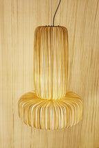 Te M Silk Chandelier in Gold Silk color