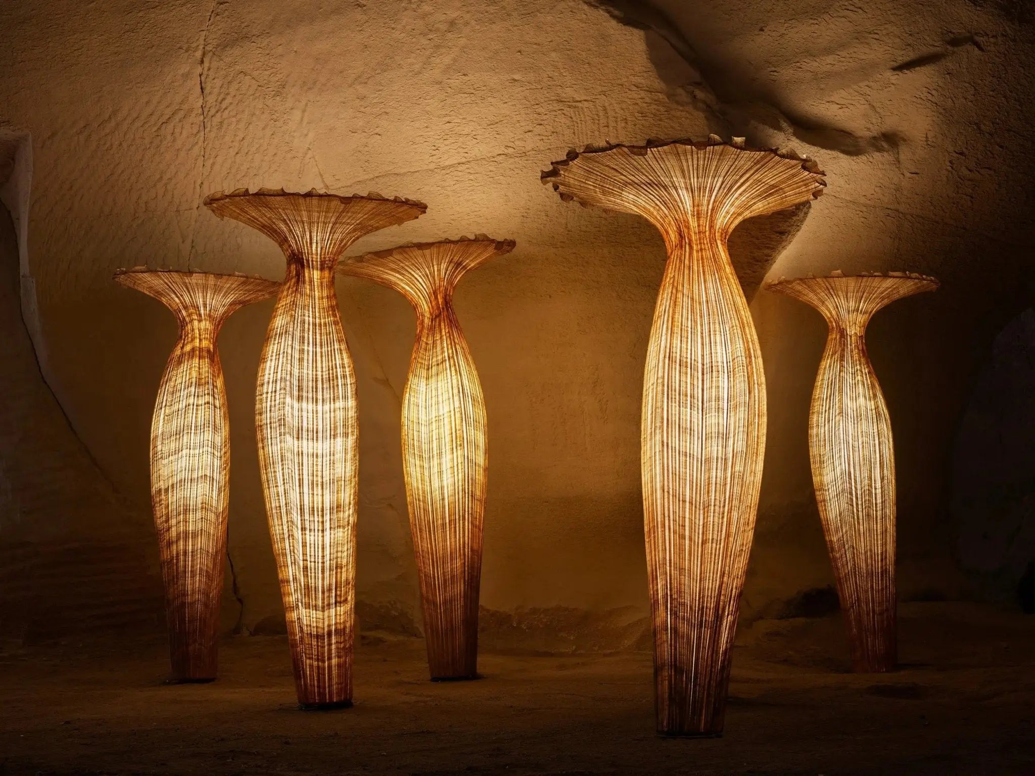 Morning Glory Floor Lamp - Anniversary Edition by Aqua Creations Luminary Design Studio