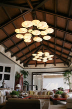 Sunsa Chandelier in Cream silk at a private residence in Santo Domingo