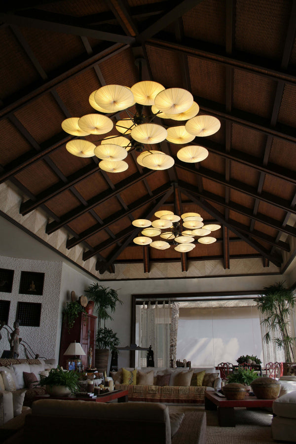 Sunsa Chandelier in Cream silk at a private residence in Santo Domingo