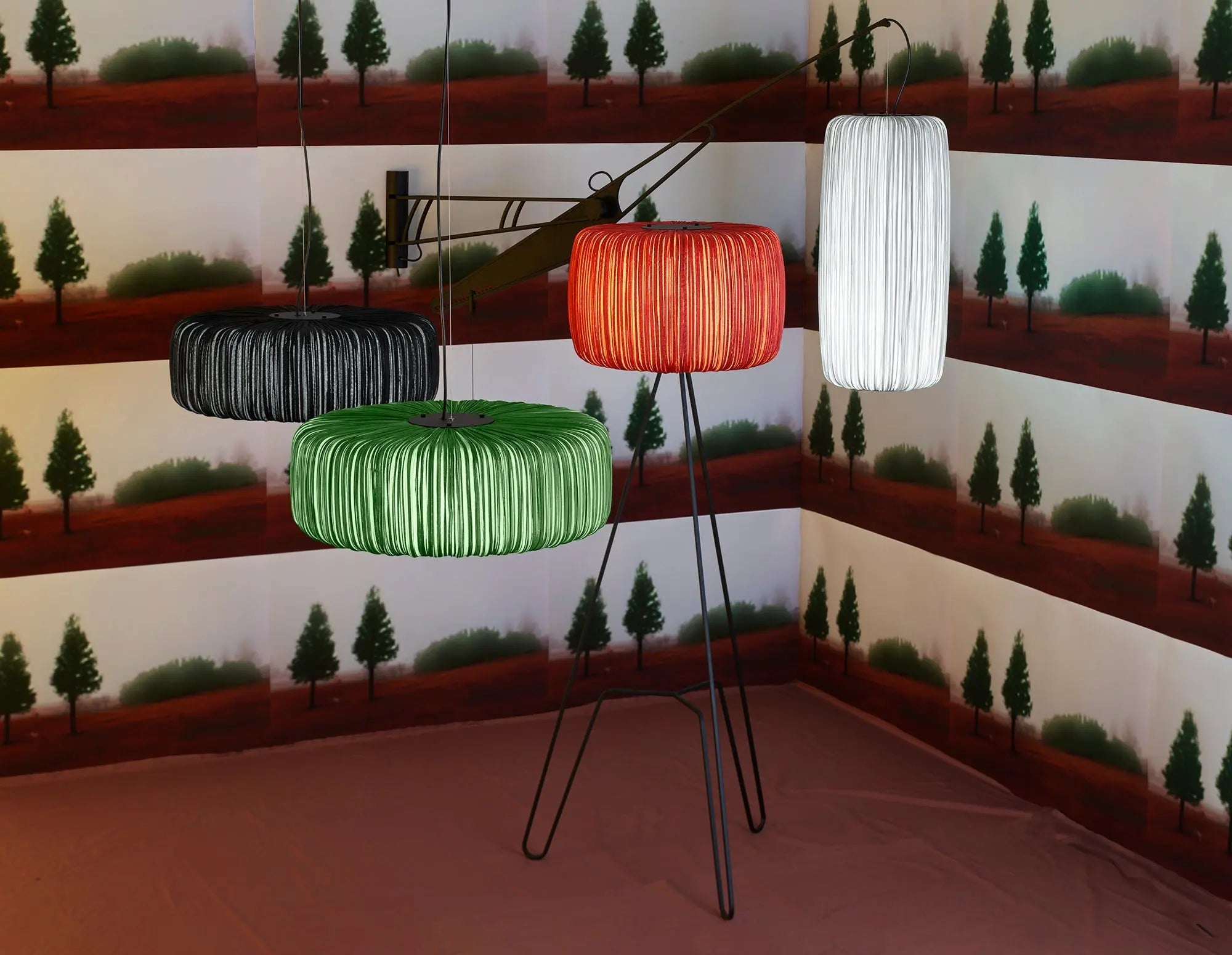 ToTeM Silk Arm Wall Light by Aqua Creations Luminary Design Studio